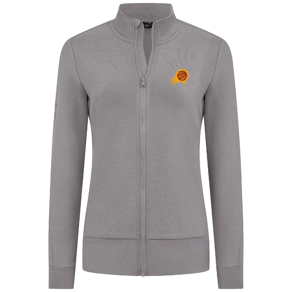 Veste zippée intégrale grise Phoenix Suns Shine pour femme Levelwear