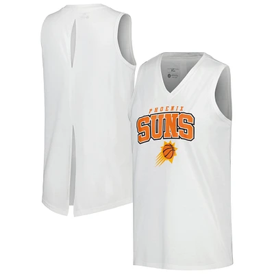 Women's Levelwear White Phoenix Suns Paisley Peekaboo Tank Top