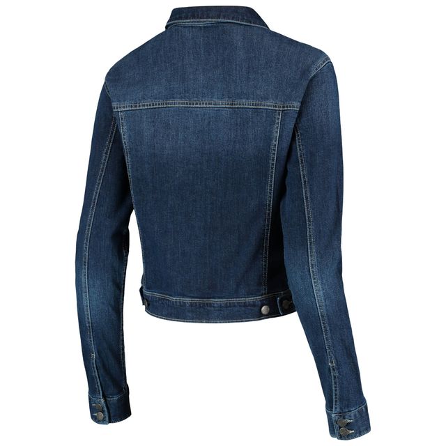 V118957 VESTE EN DENIM STRETCH CRISTAL SWAROVSKI FEMME LUSSO GEORGIE JACLAD