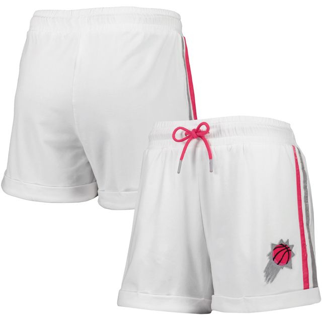 Short en mélange de trois mélanges à revers Melody Phoenix Suns Lusso blanc/rose pour femme