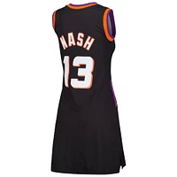 Robe en jersey pour femme Mitchell & Ness Steve Nash Black Phoenix Suns 1996 Hardwood Classics avec nom et numéro