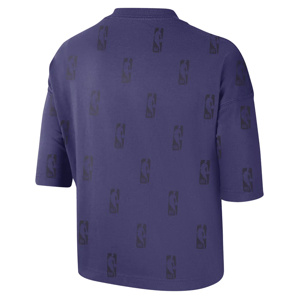 T-shirt droit Nike Phoenix Suns Allover NBA Logo violet pour femme