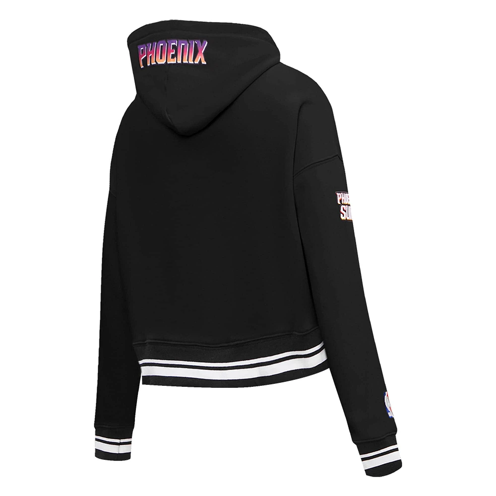 Women's Pro Standard Black Phoenix Suns 2023/24 City Edition Cropped Pullover Hoodie