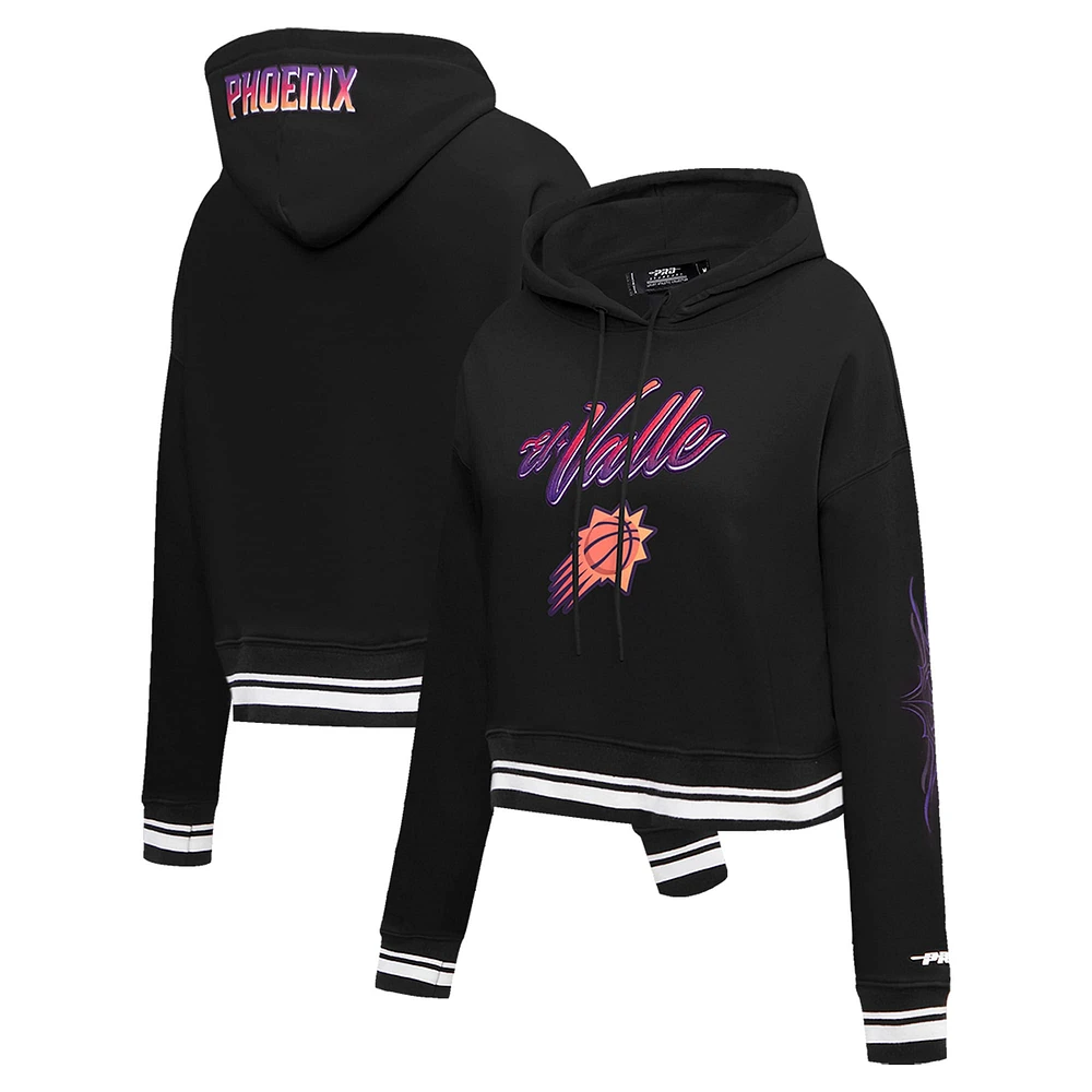 Sweat à capuche court Pro Standard noir Phoenix Suns 2023/24 City Edition pour femme