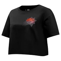 Women's Pro Standard Black Phoenix Suns Jewels Boxy Cropped T-Shirt