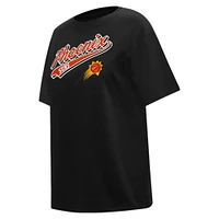 T-shirt petit ami Pro Standard noir Phoenix Suns Script pour femmes