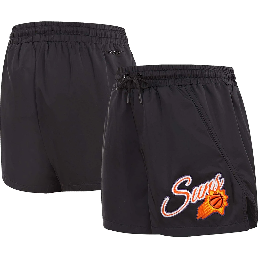 Short tissé Pro Standard noir Phoenix Suns Script pour femme