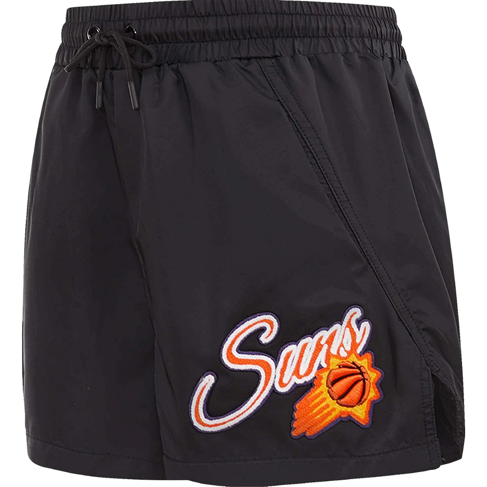 Women's Pro Standard  Black Phoenix Suns Script Woven Shorts