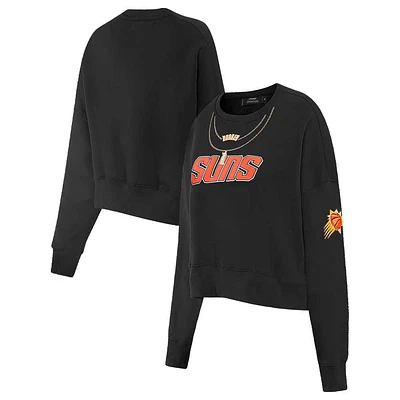 Sweat-shirt Pro Standard pour femmes Devin Booker noir Phoenix Suns Player Chain