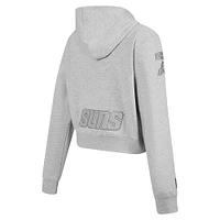 Women's Pro Standard Heather Gray Phoenix Suns Triple Tonal Full-Zip Hoodie