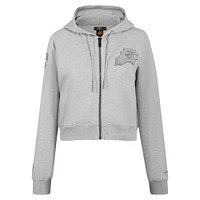 Women's Pro Standard Heather Gray Phoenix Suns Triple Tonal Full-Zip Hoodie