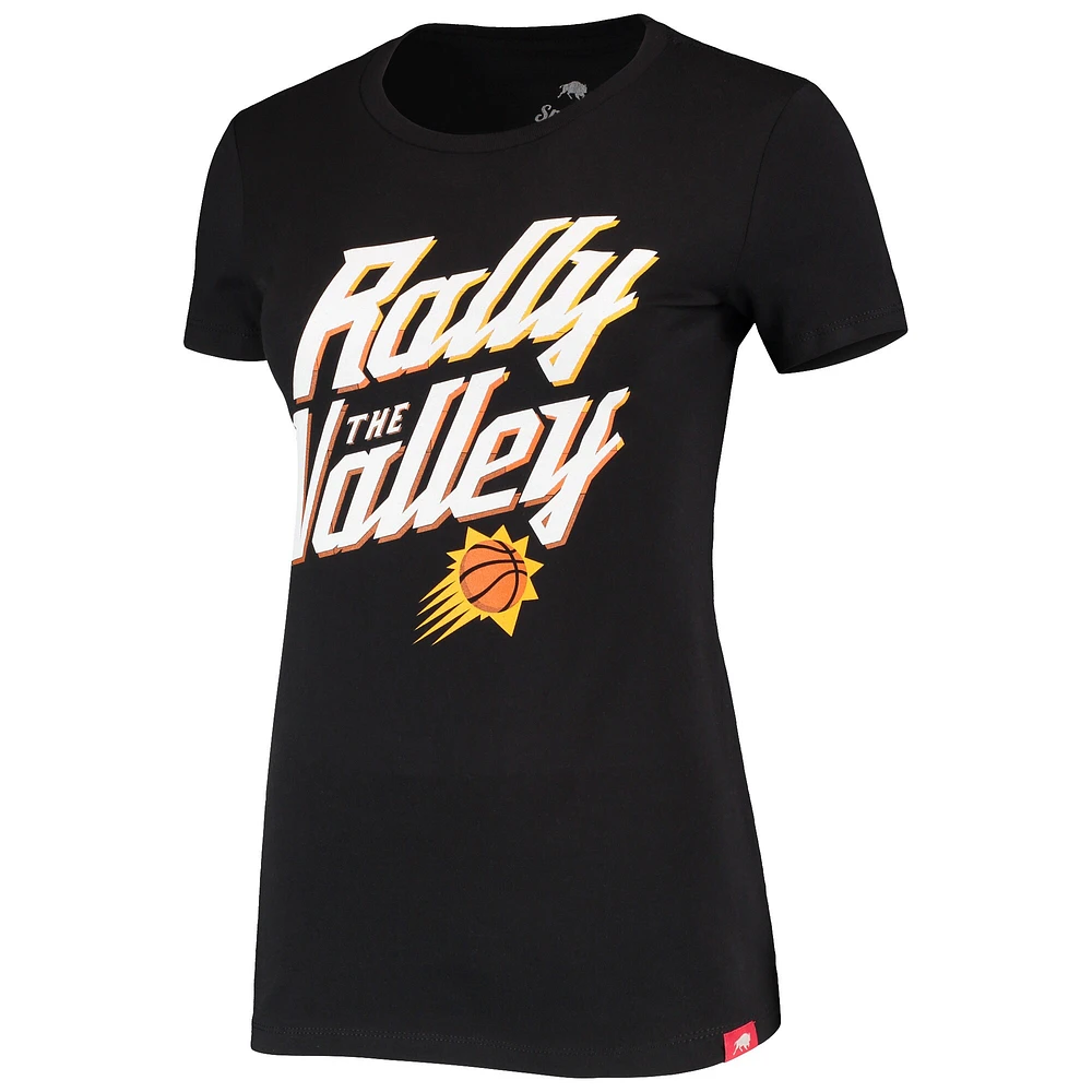 T-shirt Sportiqe Phoenix Suns Rally the Valley Davis noir chiné pour femme