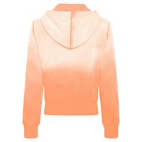 Sweat à capuche entièrement zippé Sportiqe Orange Phoenix Suns Carli Sun Fade pour femmes