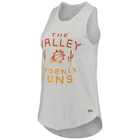 Women's Sportiqe White Phoenix Suns Janie Tri-Blend Tank Top