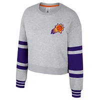 Women's Stadium Essentials Heather Gray Phoenix Suns 2024/25 City Edition Scrimmage Cropped Pullover Sweatshirt