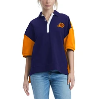 Women's Tommy Jeans Purple Phoenix Suns Taya Puff Sleeve Pique Polo Shirt