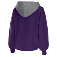 Women's WEAR by Erin Andrews Purple Phoenix Suns Pieced Quarter-Zip Hoodie Jacket