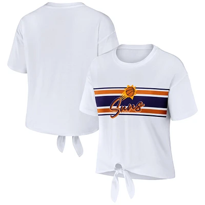 T-shirt blanc noué sur le devant des Phoenix Suns WEAR by Erin Andrews pour femmes