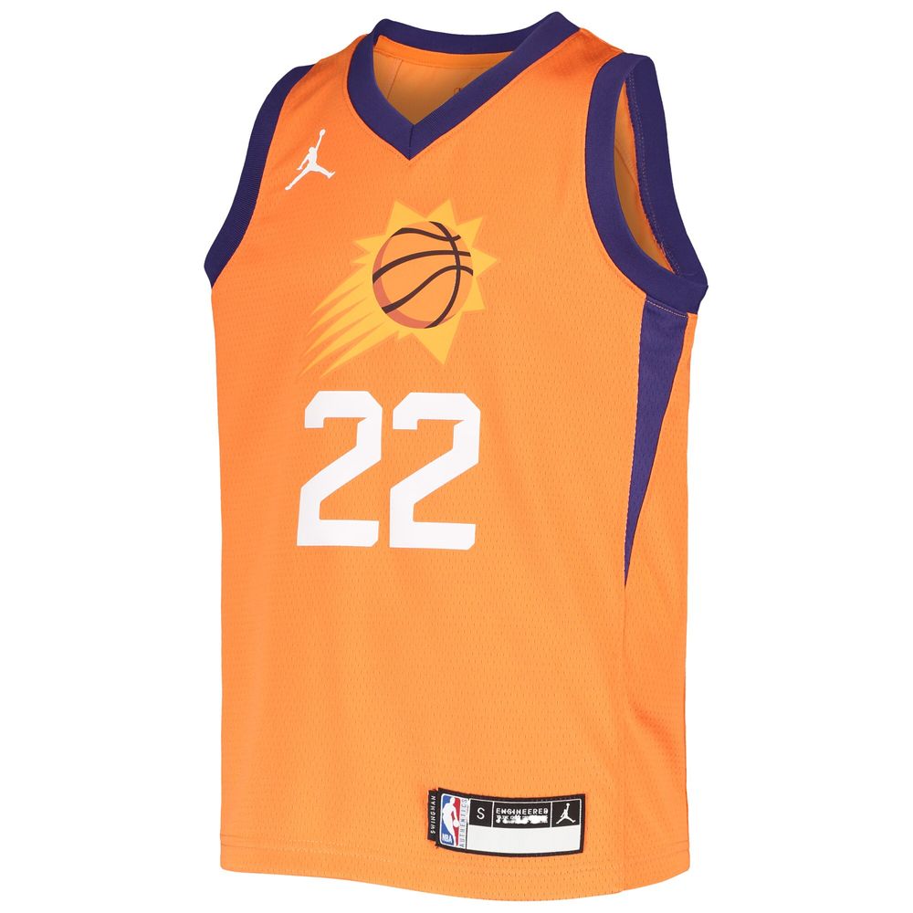 Youth Jordan Brand Deandre Ayton Orange Phoenix Suns 2020/21 Swingman Jersey - Statement Edition