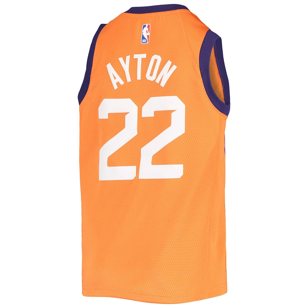 Maillot Jordan Brand Deandre Ayton Orange Phoenix Suns 2020/21 Swingman pour jeune - Édition Statement