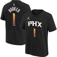 Youth Jordan Brand Devin Booker Black Phoenix Suns Statement Edition Name & Number Player T-Shirt