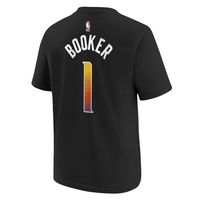 Youth Jordan Brand Devin Booker Black Phoenix Suns Statement Edition Name & Number Player T-Shirt