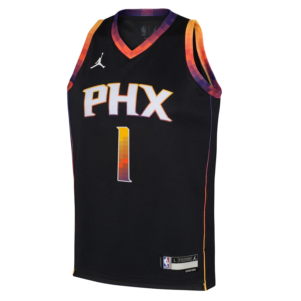 Maillot Jordan Brand Devin Booker Swingman pour jeune Phoenix Suns noir - Édition Statement