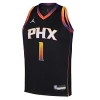 Youth Jordan Brand Devin Booker Black Phoenix Suns Swingman Jersey - Statement Edition