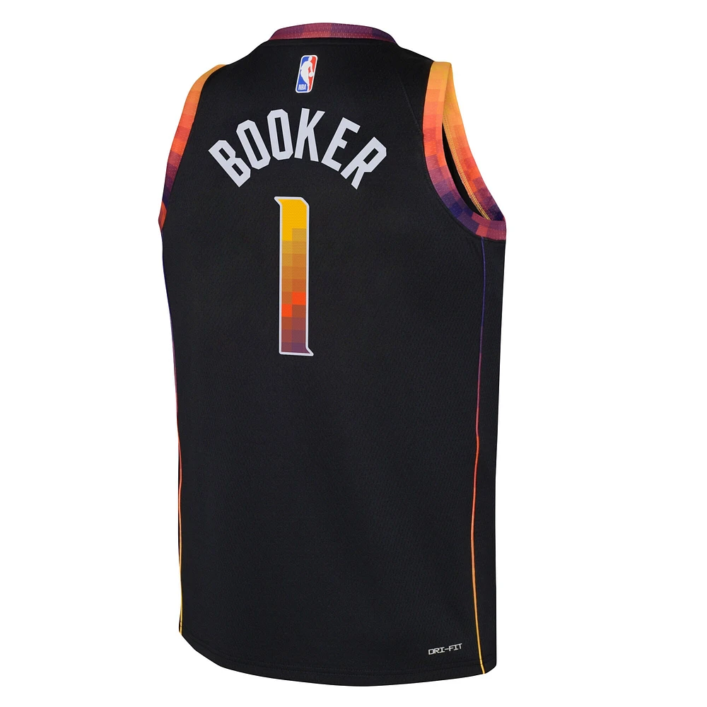 Youth Jordan Brand Devin Booker Black Phoenix Suns Swingman Jersey - Statement Edition