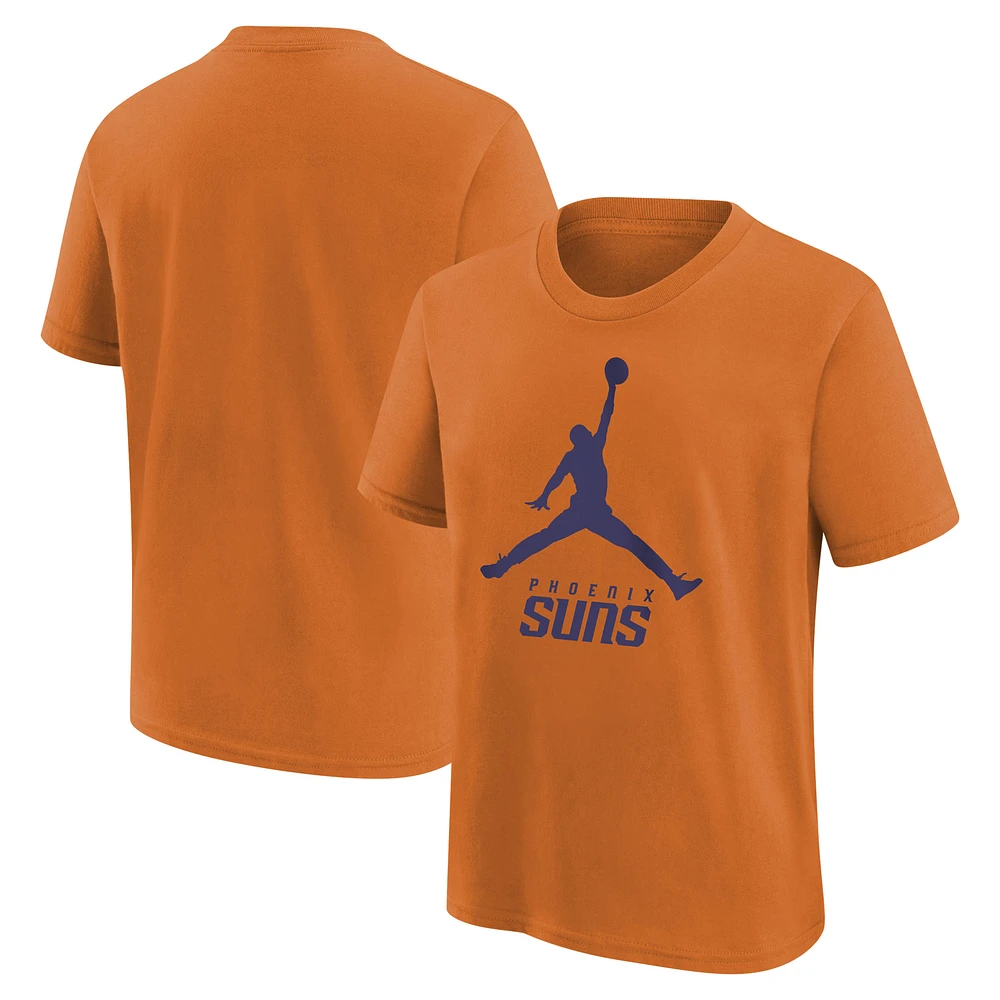 T-shirt Jordan Brand orange Phoenix Suns essentiel avec logo Jumpman pour jeune