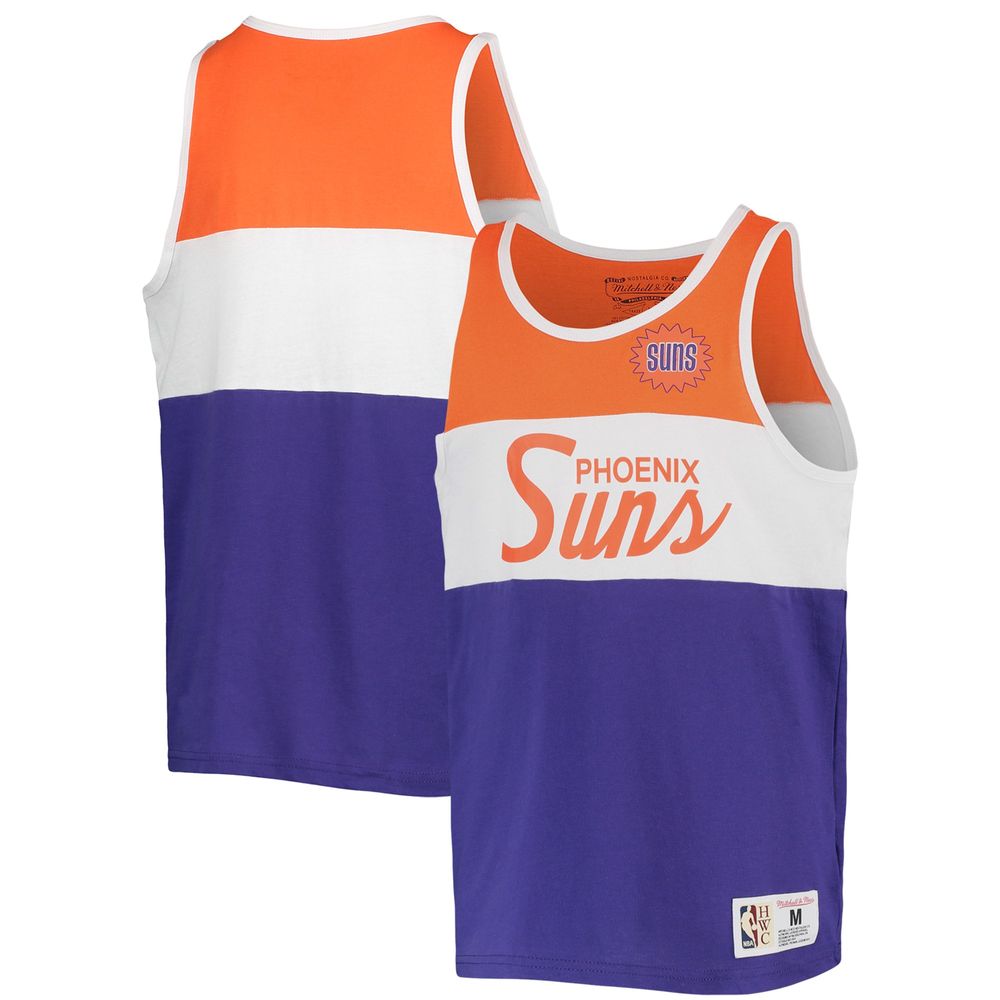 Youth Mitchell & Ness Purple/Orange Phoenix Suns Hardwood Classics Special Script Tank Top