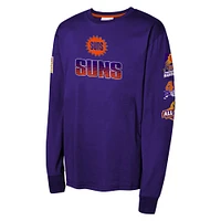 Youth Mitchell & Ness Purple Phoenix Suns  Hardwood Classics All Over Long Sleeve T-Shirt