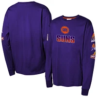 Youth Mitchell & Ness Purple Phoenix Suns  Hardwood Classics All Over Long Sleeve T-Shirt