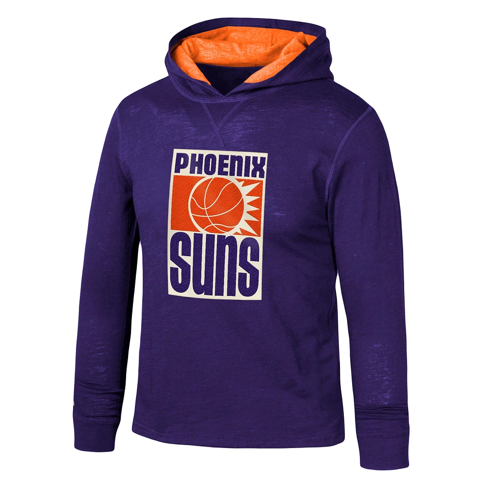 Youth Mitchell & Ness Purple Phoenix Suns Hardwood Classics Legendary Slub Lightweight Pullover Hoodie