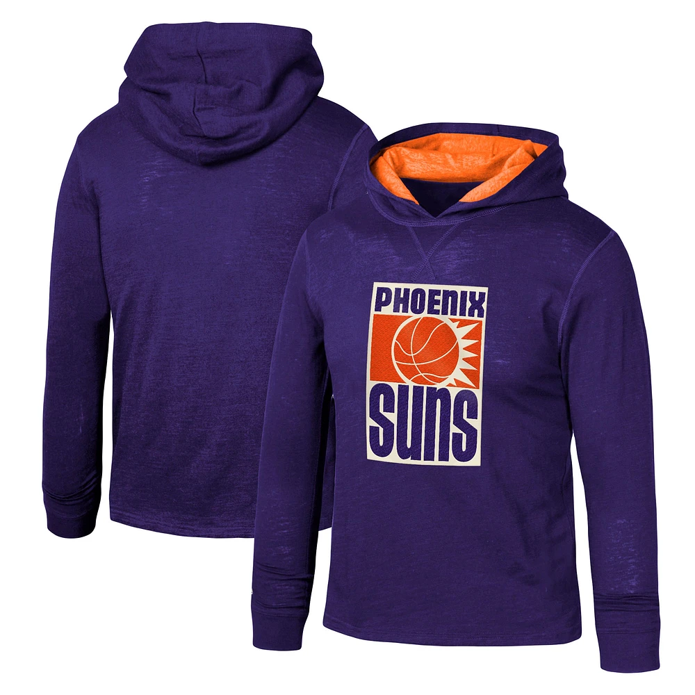 Youth Mitchell & Ness Purple Phoenix Suns Hardwood Classics Legendary Slub Lightweight Pullover Hoodie