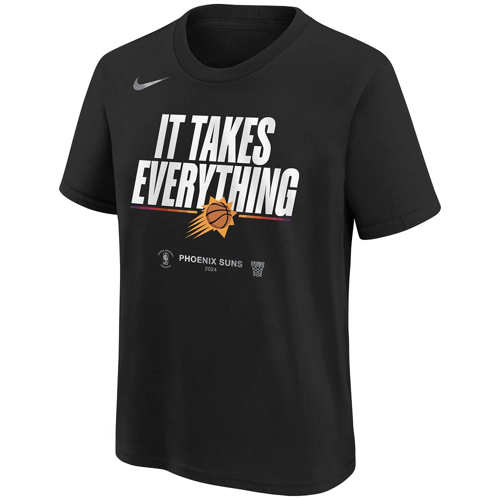 Youth Nike  Black Phoenix Suns 2024 NBA Playoffs Mantra T-Shirt