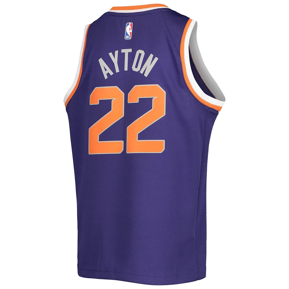 Maillot Nike Swingman violet Phoenix Suns Deandre Ayton pour jeune - Édition Icon