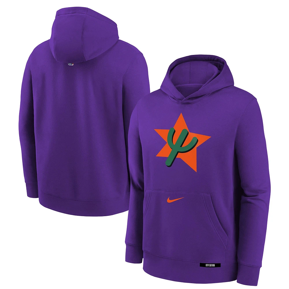 Sweat à capuche en polaire Nike Purple Phoenix Suns 2024/25 City Edition Club pour jeunes