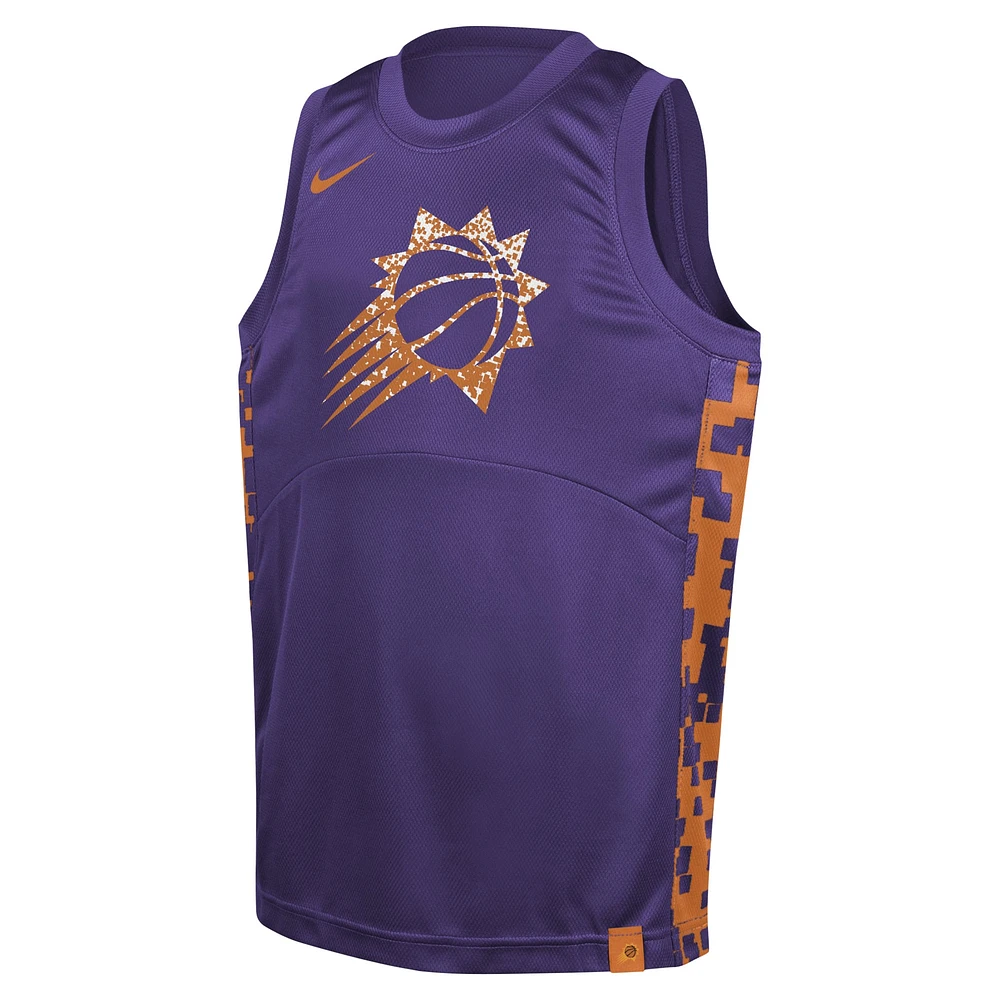 Youth Nike  Purple Phoenix Suns Courtside Starting Five Team Jersey