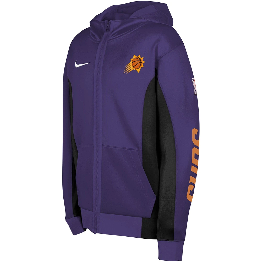 Sweat à capuche entièrement zippé Nike Purple Phoenix Suns Showtime Performance pour jeune