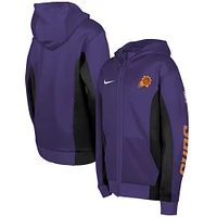 Sweat à capuche entièrement zippé Nike Purple Phoenix Suns Showtime Performance pour jeune