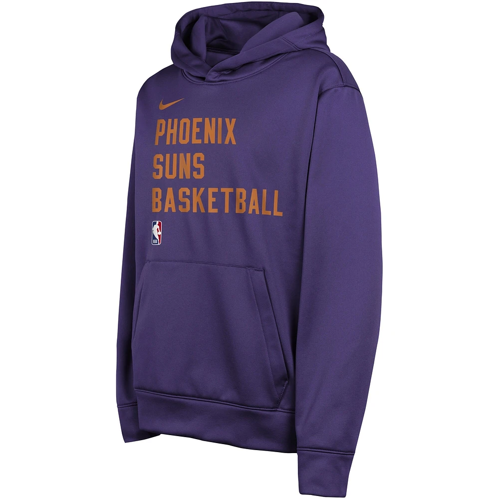 Sweat à capuche Nike violet Phoenix Suns Spotlight Performance pour jeune