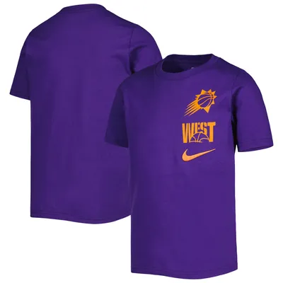 T-shirt essentiel Nike pourpre Phoenix Suns Vs Block pour jeune