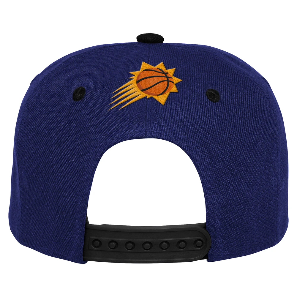 Casquette Snapback Phoenix Suns violette/noire pour jeunes avec visière brodée