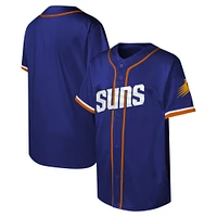 Youth Purple Phoenix Suns Stitch Full-Button Baseball  Jersey