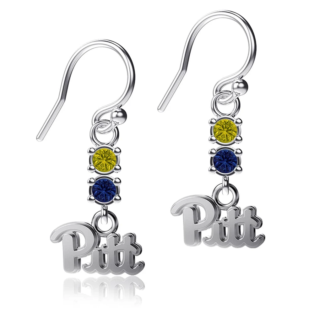 Dayna Designs Pitt Panthers Dangle Crystal Earrings