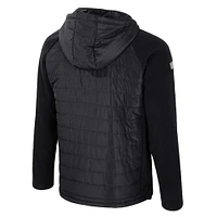 Veste à capuche entièrement zippée pour homme Colosseum Black Pitt Panthers Block The Sun