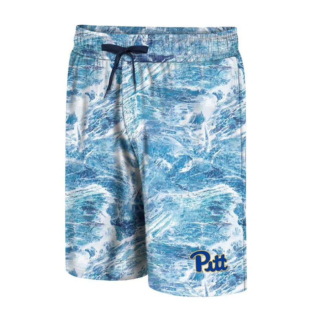 Men's Colosseum Blue Pitt Panthers Realtree Aspect Ohana Swim Shorts