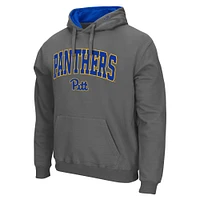 Men's Colosseum Charcoal Pitt Panthers Arch & Logo 3.0 Pullover Hoodie