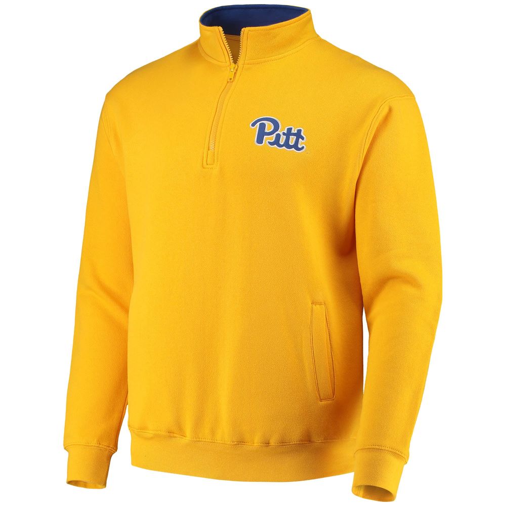 Men's Colosseum Gold Pitt Panthers Tortugas Logo Quarter-Zip Jacket